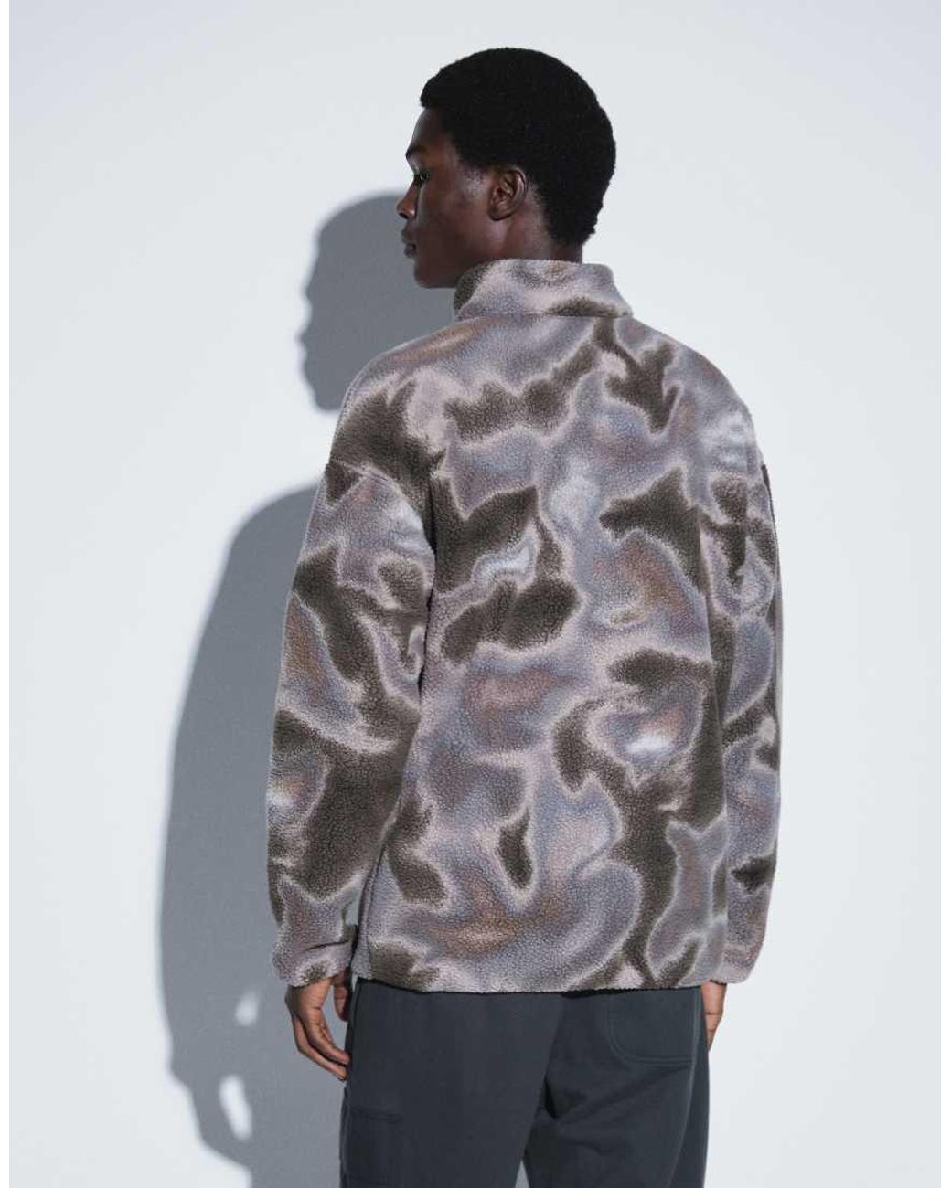Columbia Gray Helvetia Ii Printed Half Snap Fleece for men