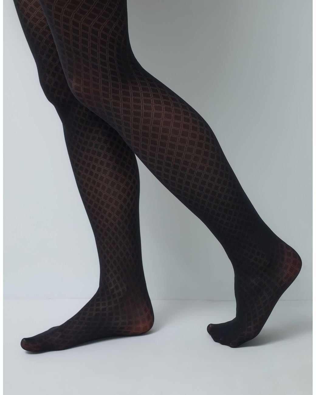 Vero Moda Gray Diamond Pattern Tights