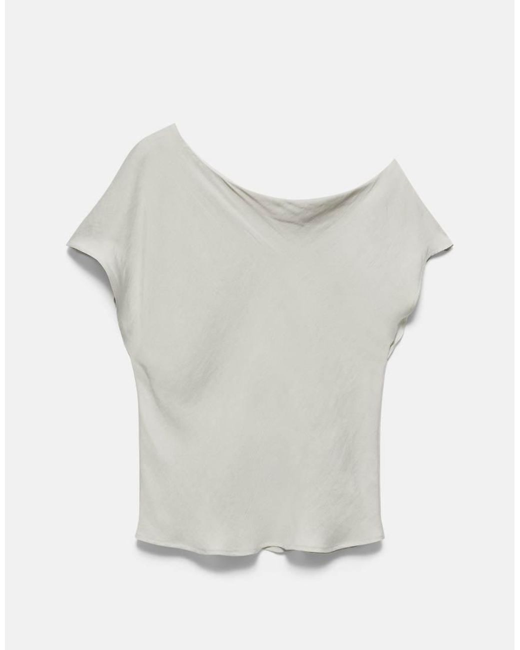 Pull&Bear Brown Satin Asymmetric Top