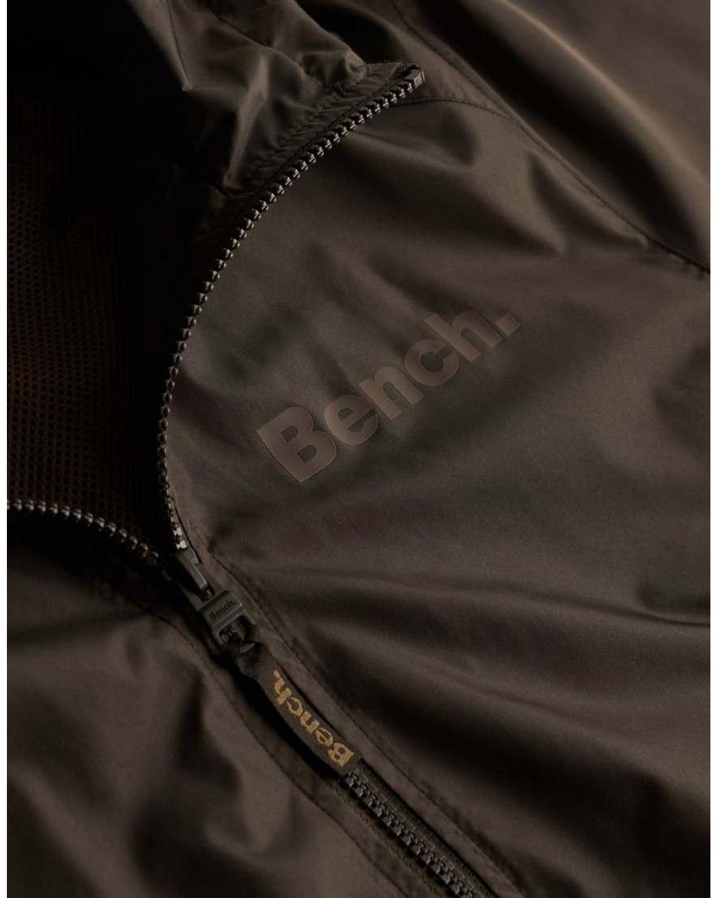 Bench x Superdry & Co Brown Hooded Shell Bomber Jacket