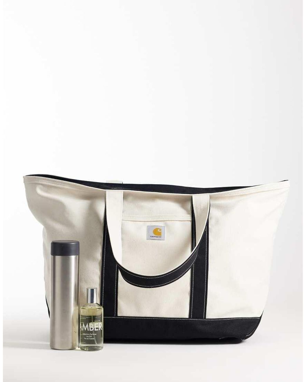 Carhartt White Canvas Beach Tote Bag