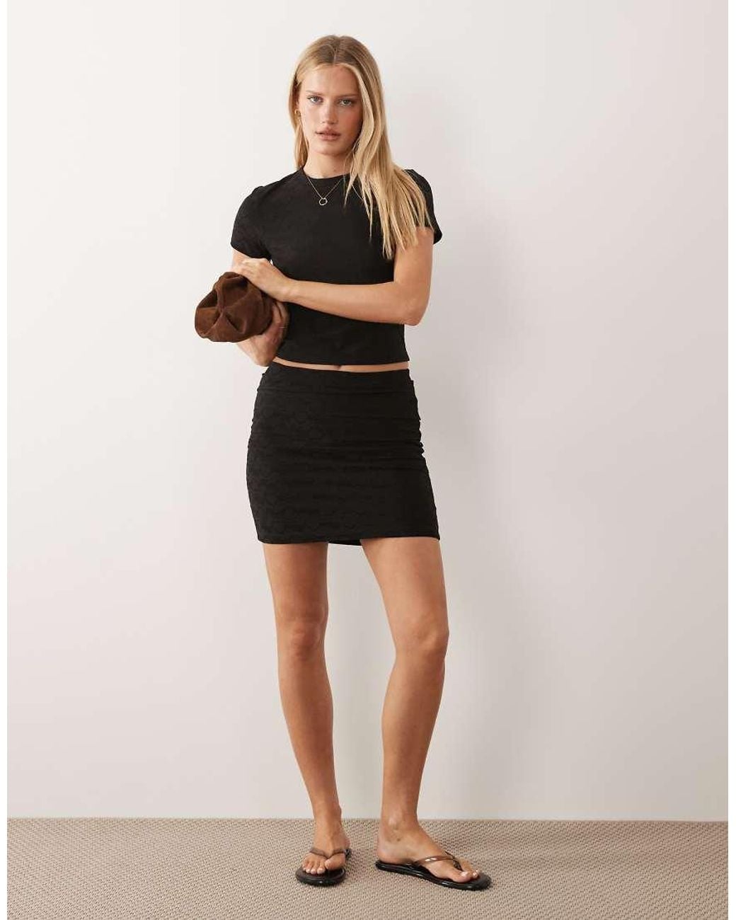 HUGO Black Dappless Co-ord Logo Print Crop Top