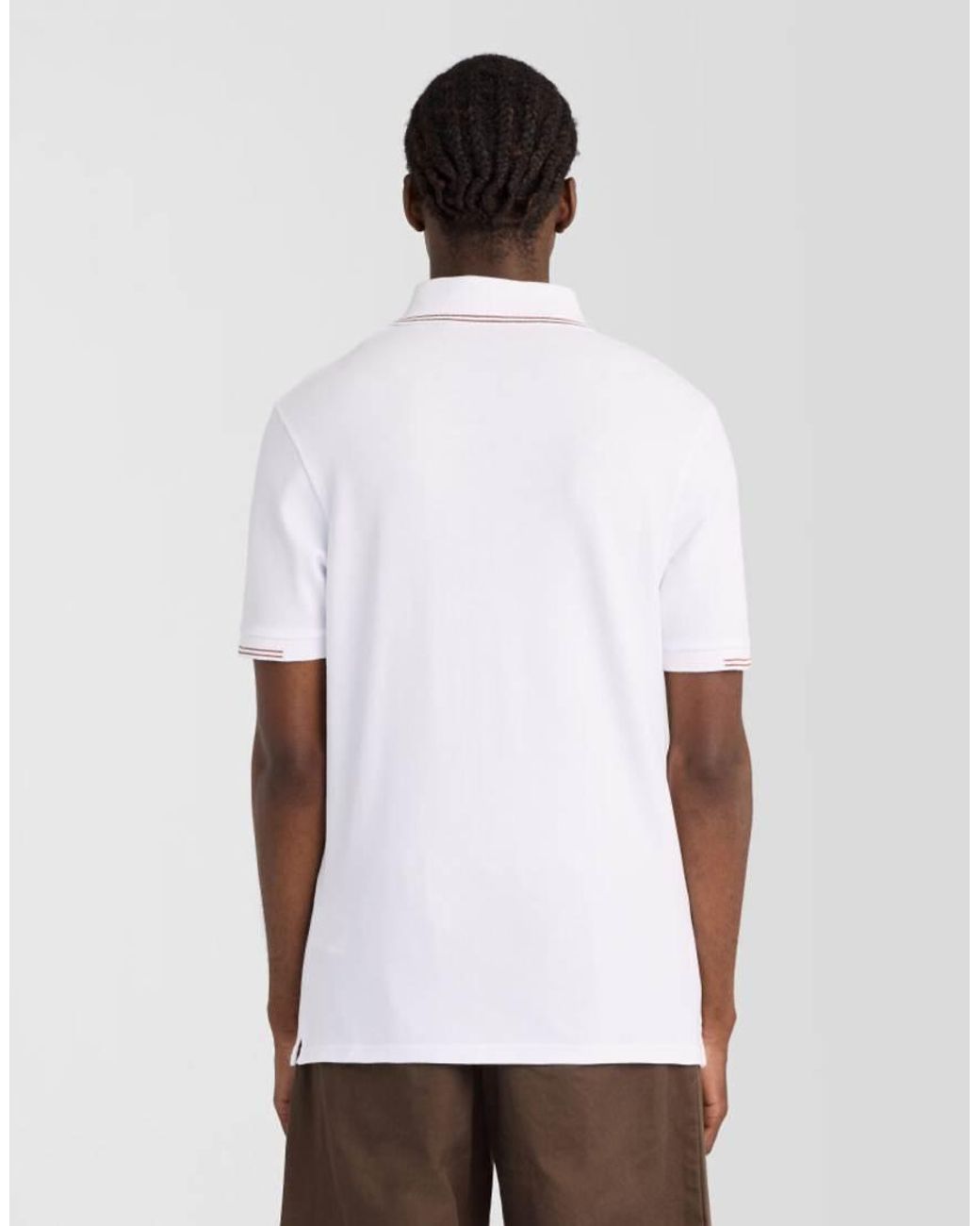 Lyle & Scott White Ss Polo Shirts Fine Tipped Polo Shirt for men