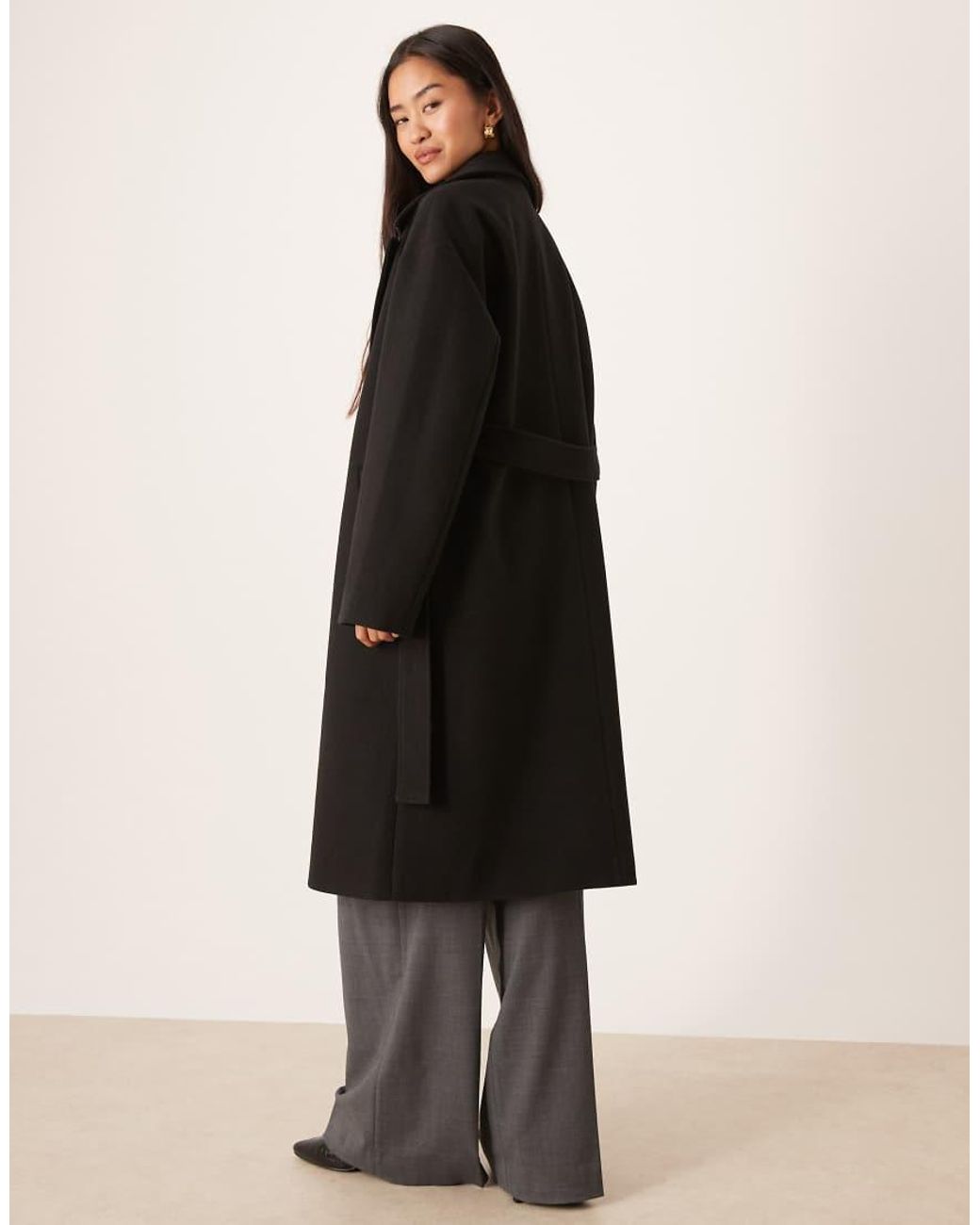 Vila Black Formal Belted Coat