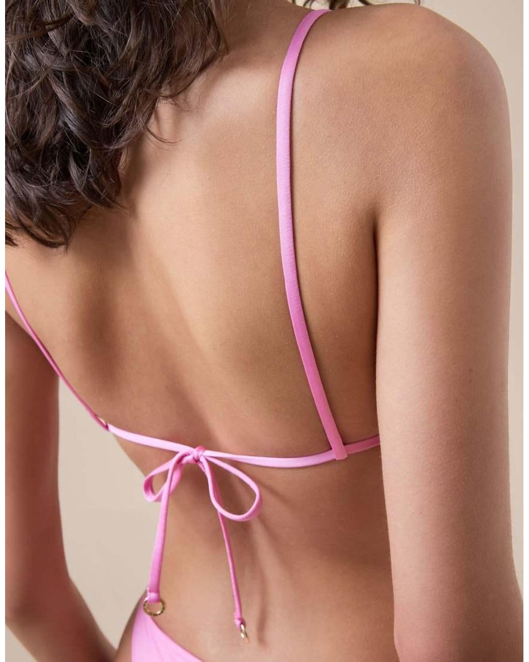 Calzedonia Pink Triangle Bikini Top Minimal Fit