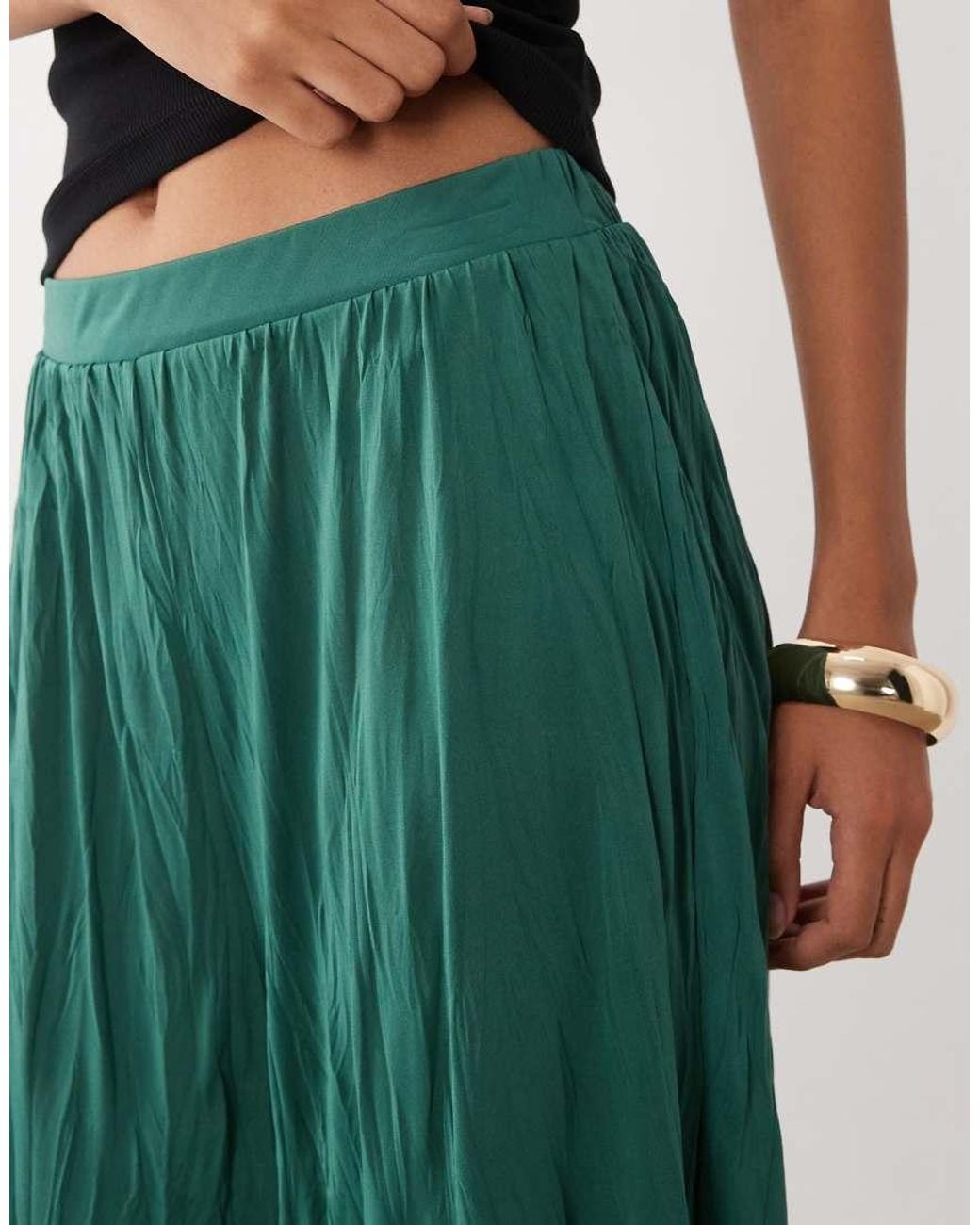 ASOS Green Crinkle Balloon Pants