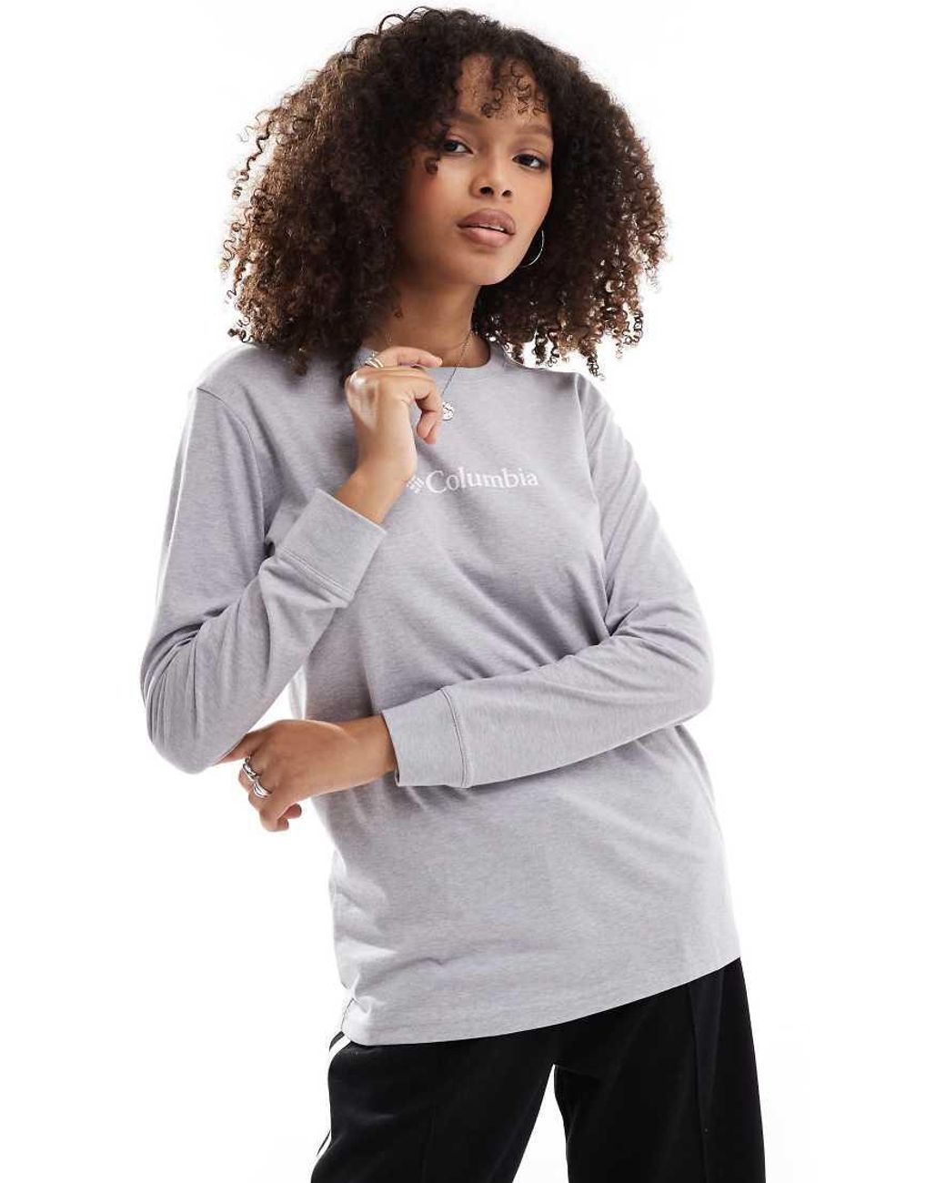 Camiseta Gris Jaspeado Y Gema De Manga Larga North Cascades De de Columbia de color Gris Lyst
