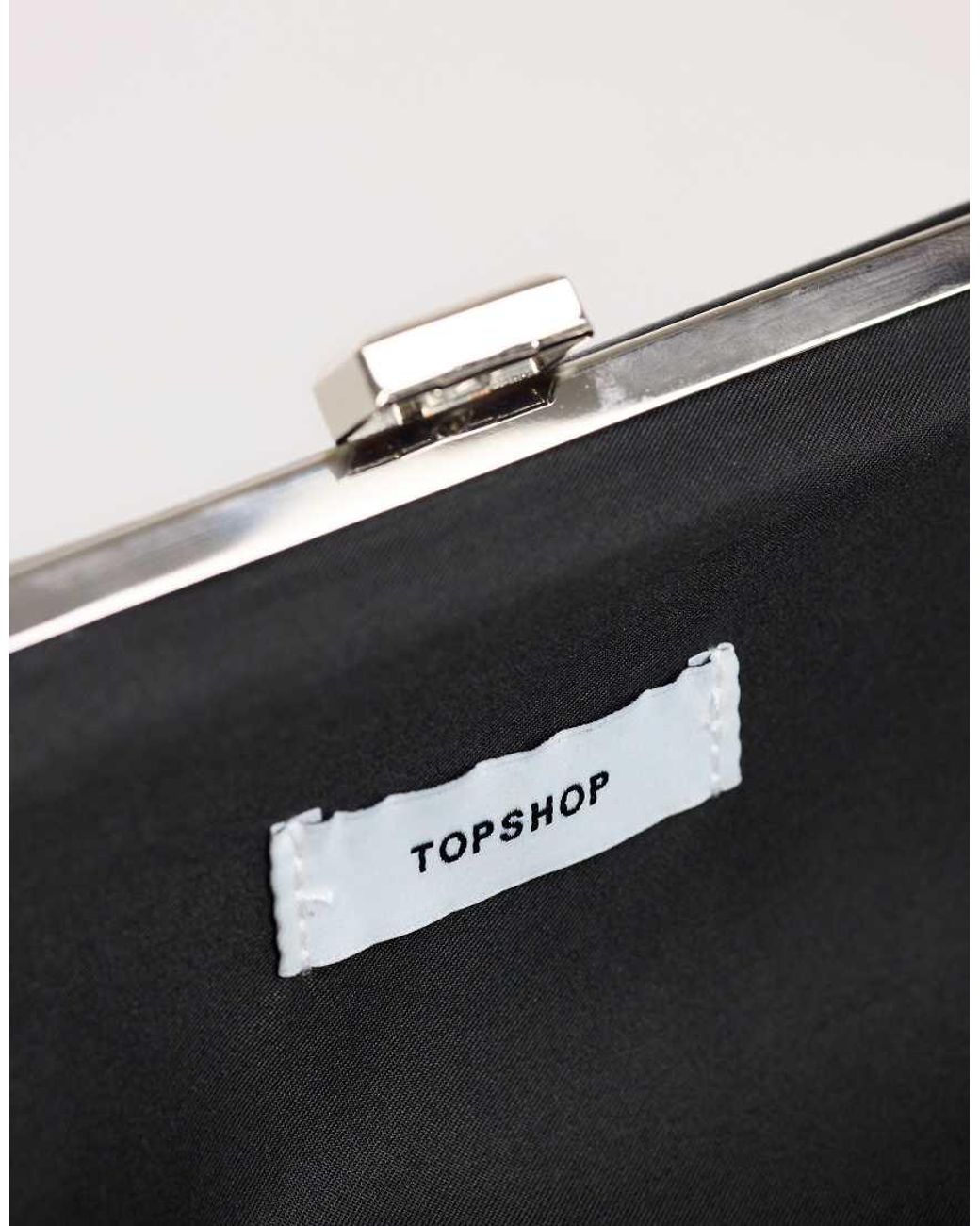 TOPSHOP White Ember Small Envelope Clutch Bag