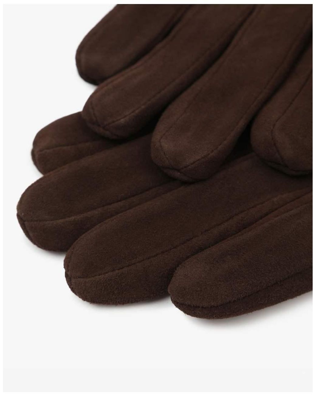 Barney's Originals White Real Suede Gloves