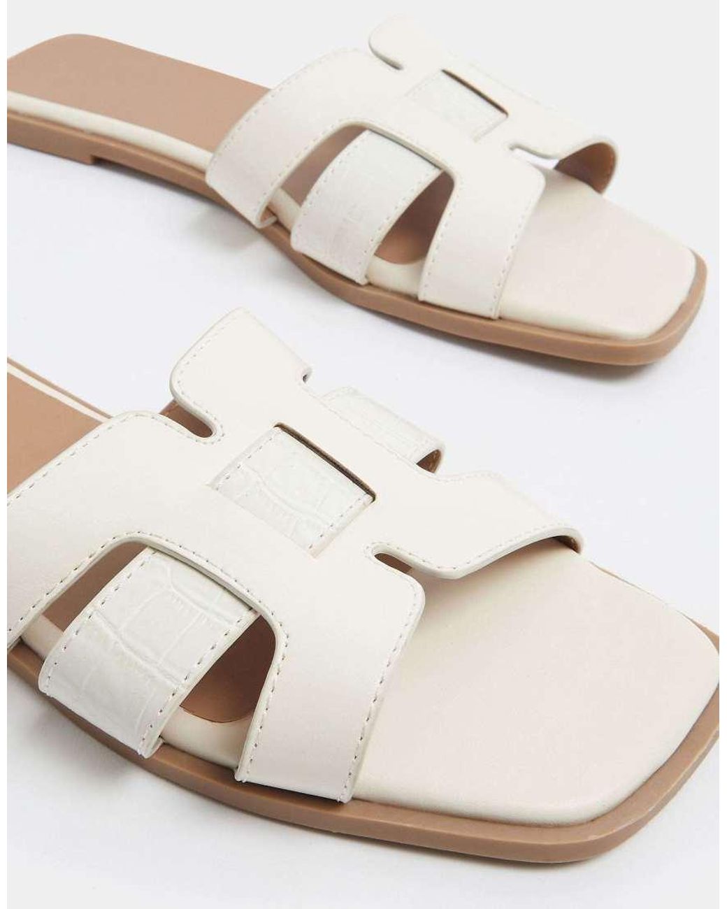 Yours Clothing Natural Mule Sandals