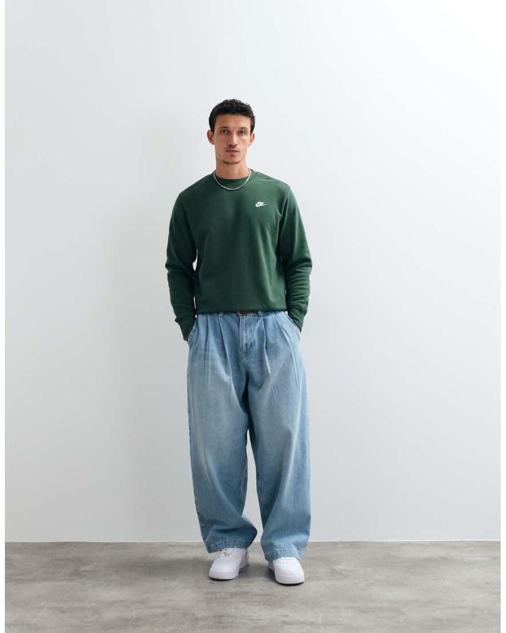 Nike Green Club French Terry Sweatshirt for men