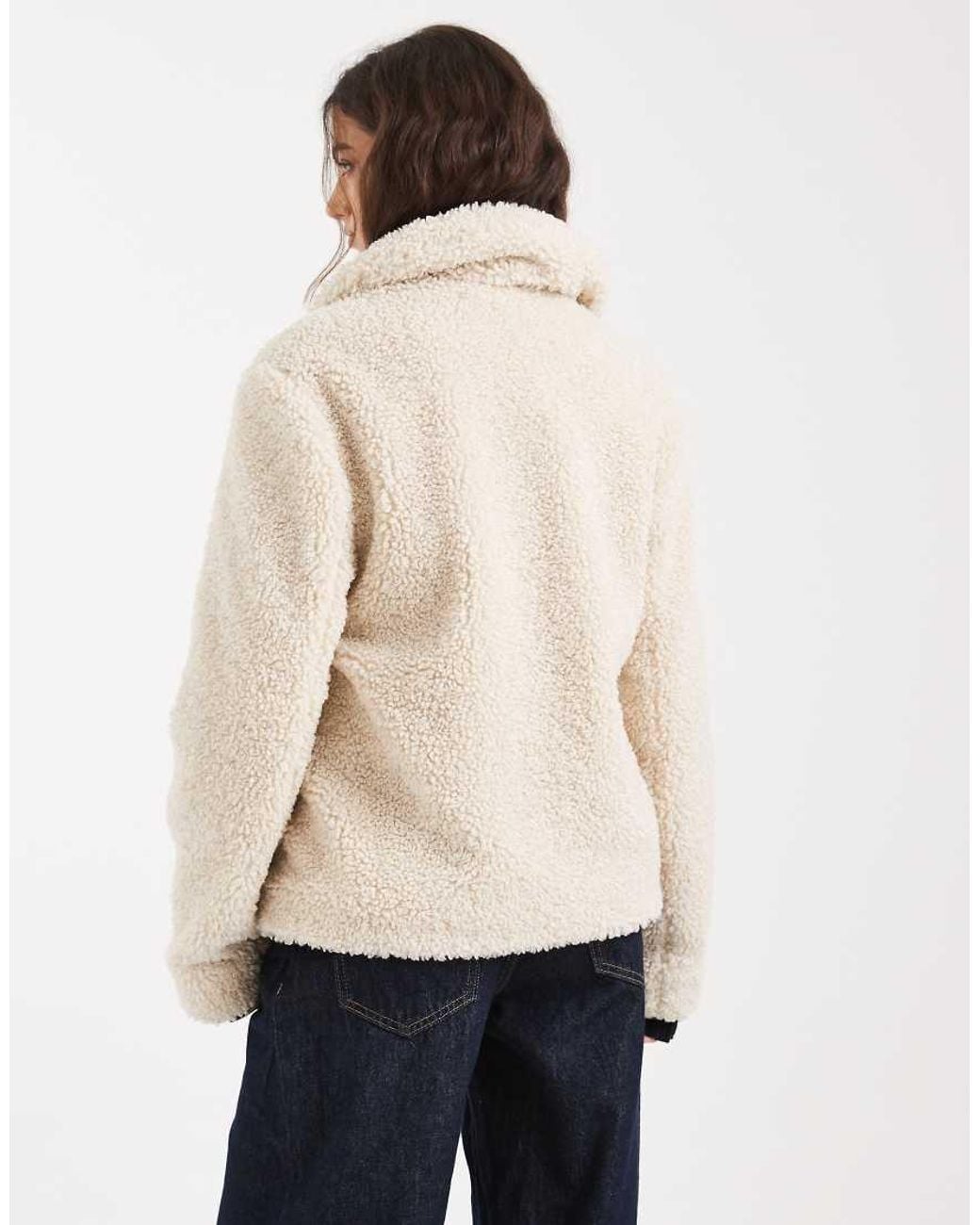 Hollister Blue Faux Shearling Toggle Jacket