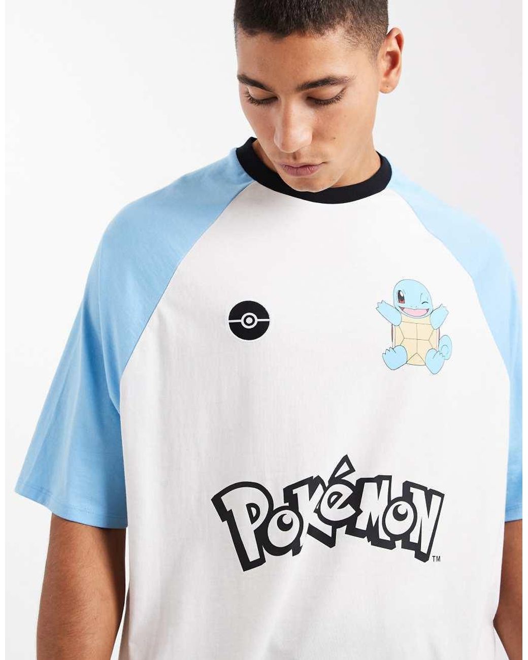 ASOS White Pyjama Set With Pokémon Squirtle Graphic for men