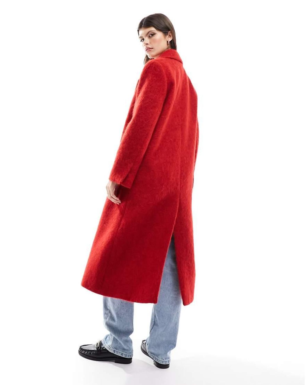Mango Premium Wool Coat in Red Lyst UK
