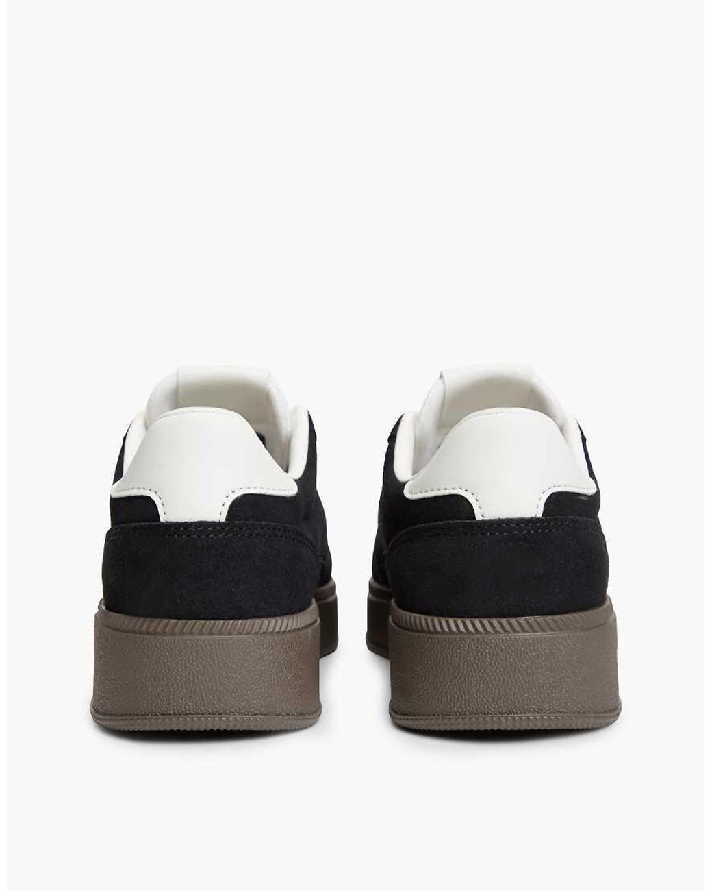 Tommy Hilfiger Black Logo-Plaque Panelled Sneakers