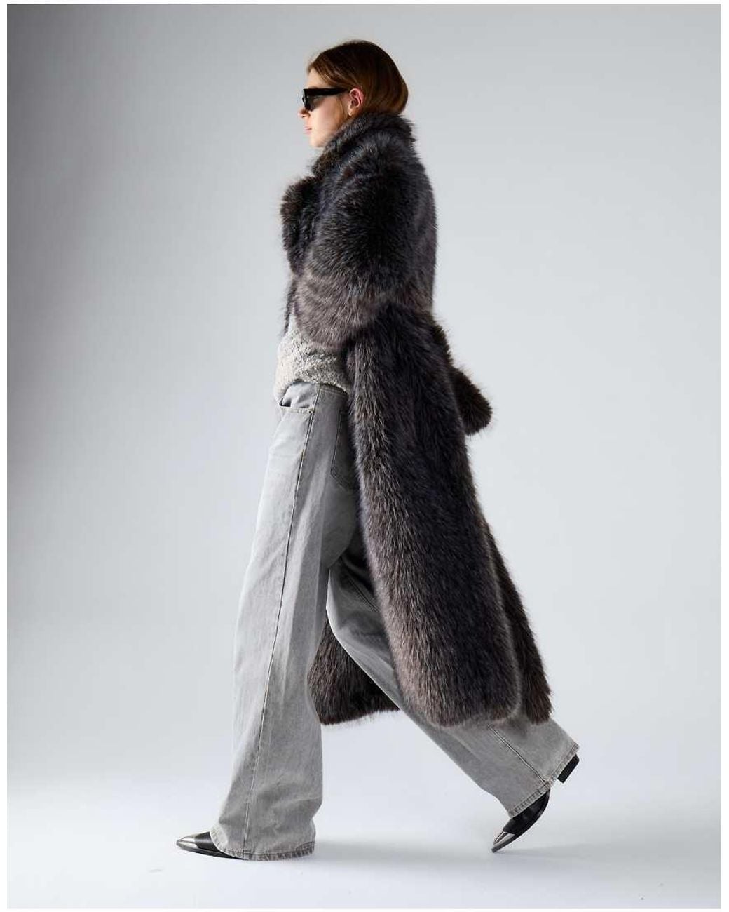 Glamorous Black Long Faux Fur Coat