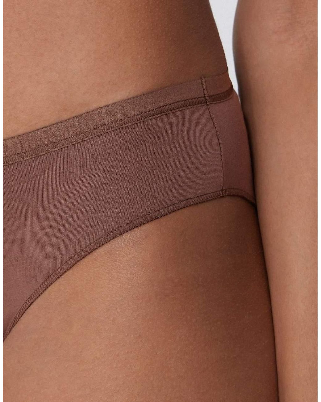 Tezenis Brown Cotton Knickers