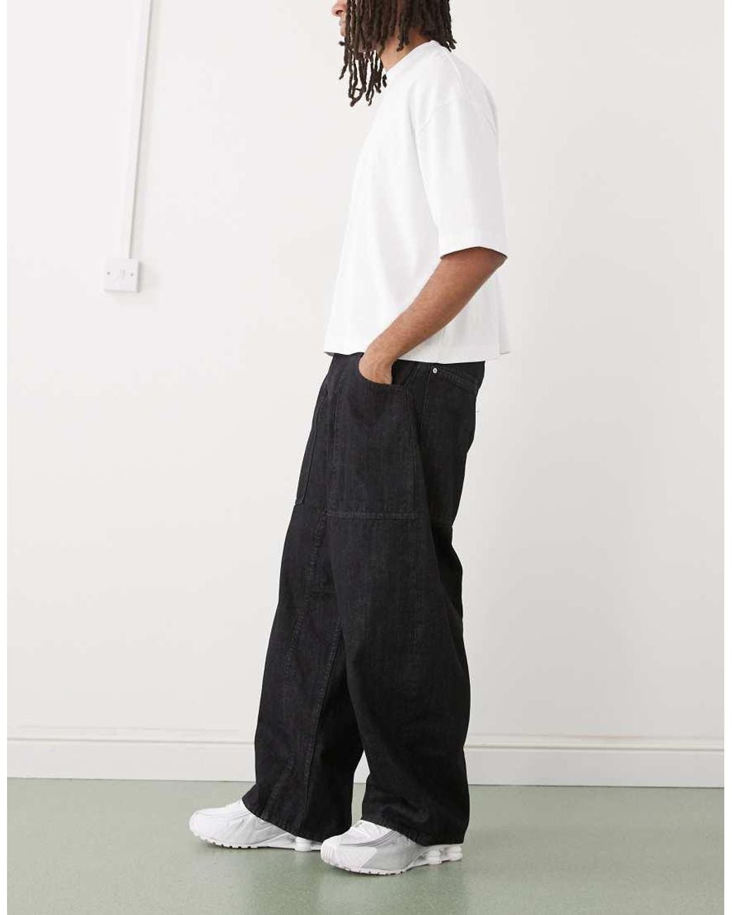 Cheap Monday White Dunno Super baggy Skater Jeans for men