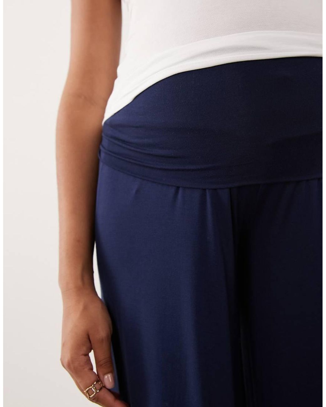 Mama.licious Blue Mamalicious Maternity 2 Function Balloon Jersey Trouser