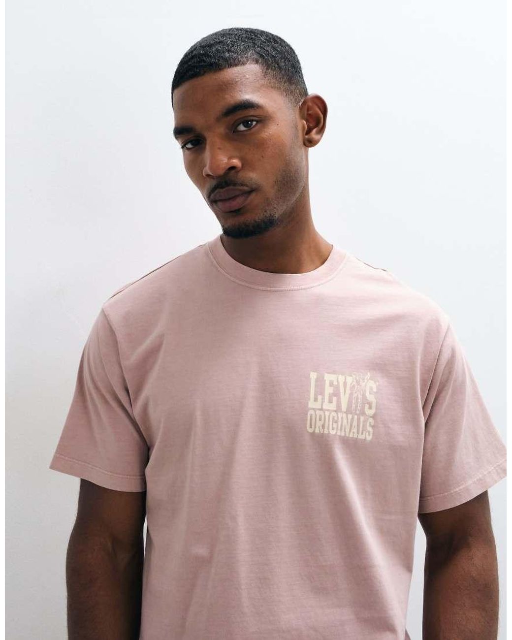 Levi's Brown Graphic Logo Chest Print T-Shirt for men
