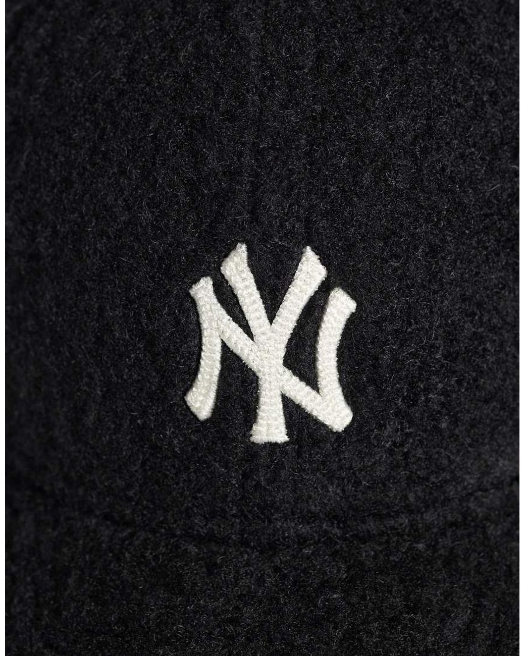 KTZ Black Ny Yankees 9Forty Logo Borg Cap for men