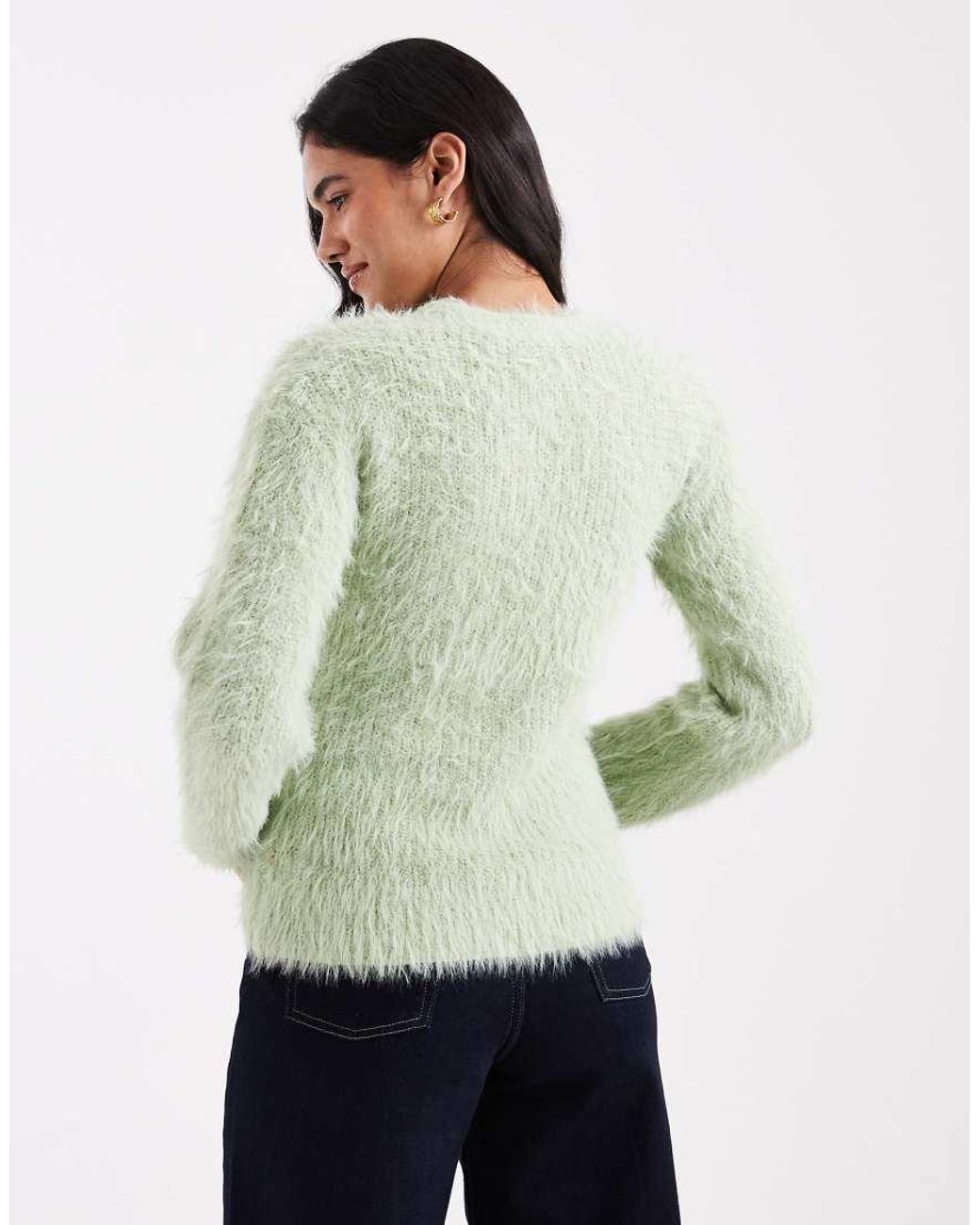ASOS Green Knitted V Neck Cardigan
