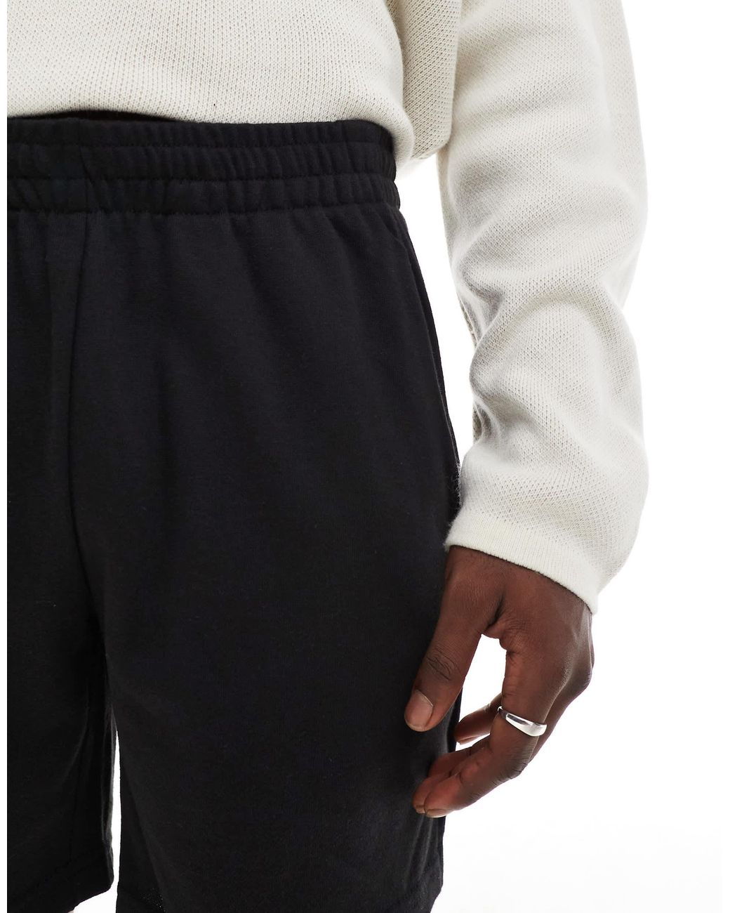 Only & Sons White Sweat Short for men