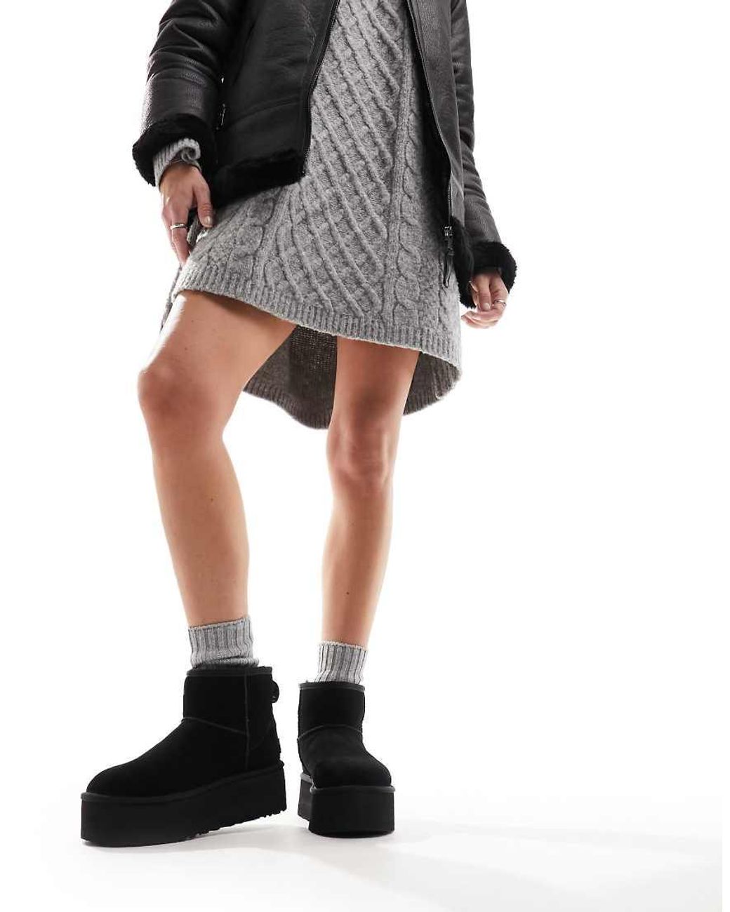 Ugg Black Classic Mini Platform Boots