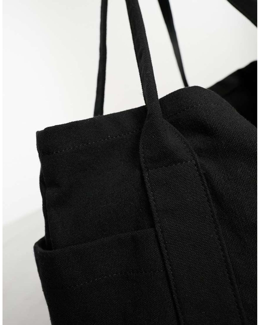 ASOS Black Oversized Heavyweight Canvas Tote Bag