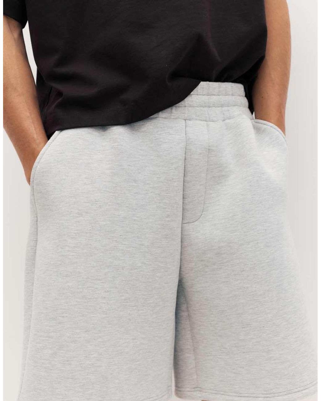 Pull&Bear Blue Bermuda Jogger Sweat Shorts for men