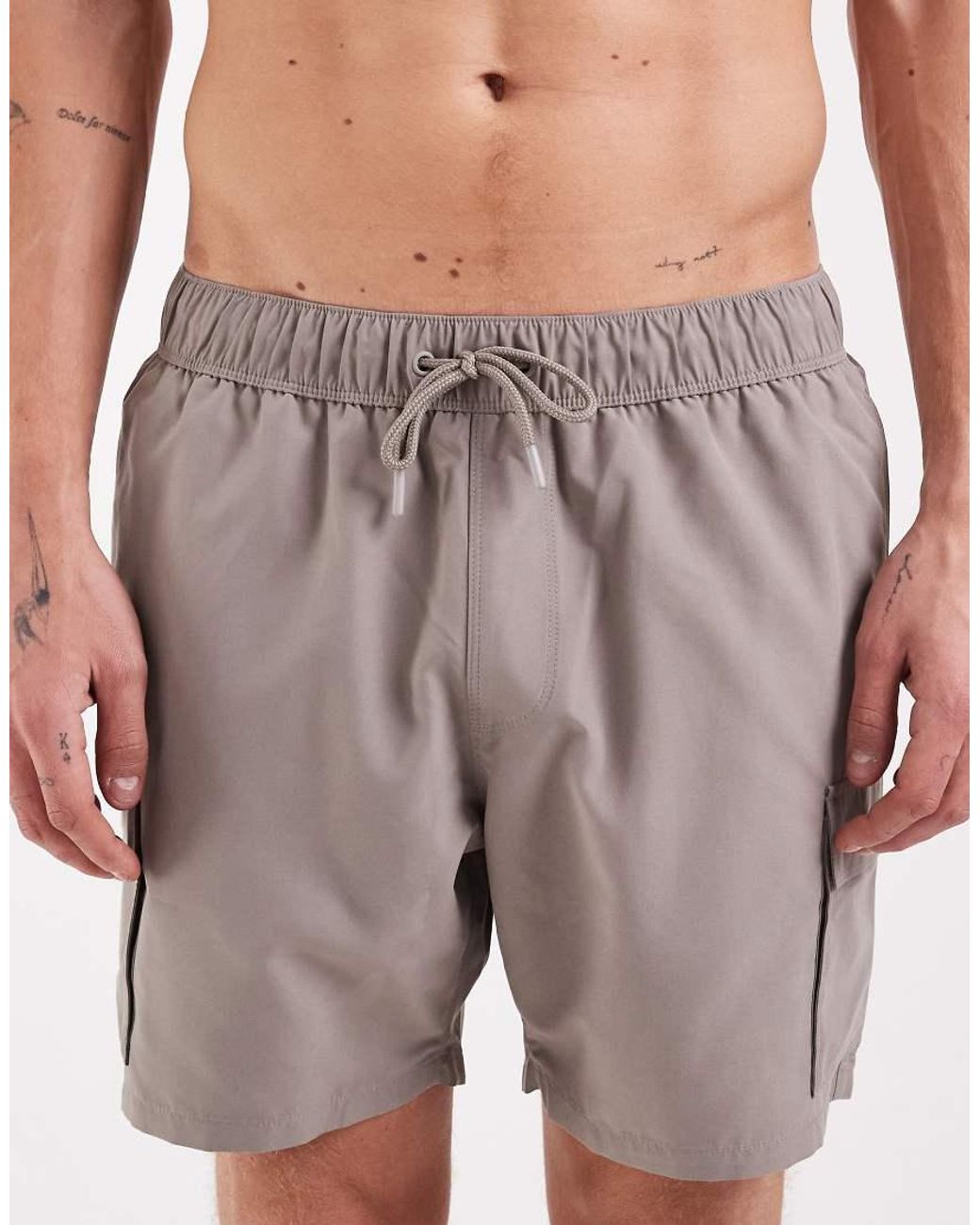ASOS Gray Swim Shorts for men