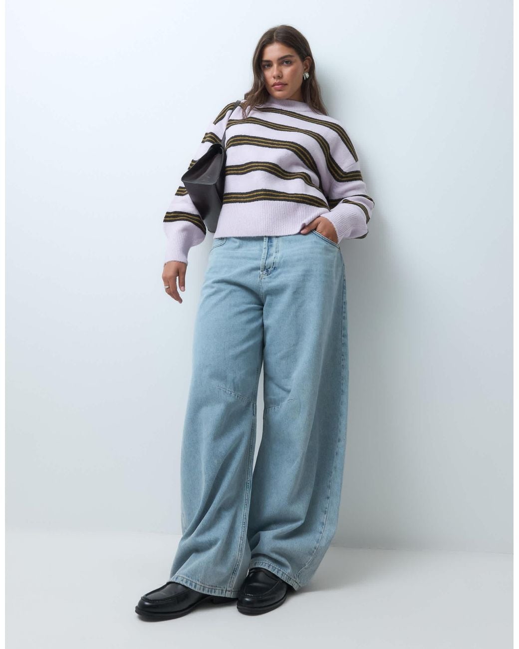 ASOS Asos Design Curve Exposed Seam Relaxed Jumper in Gray | Lyst