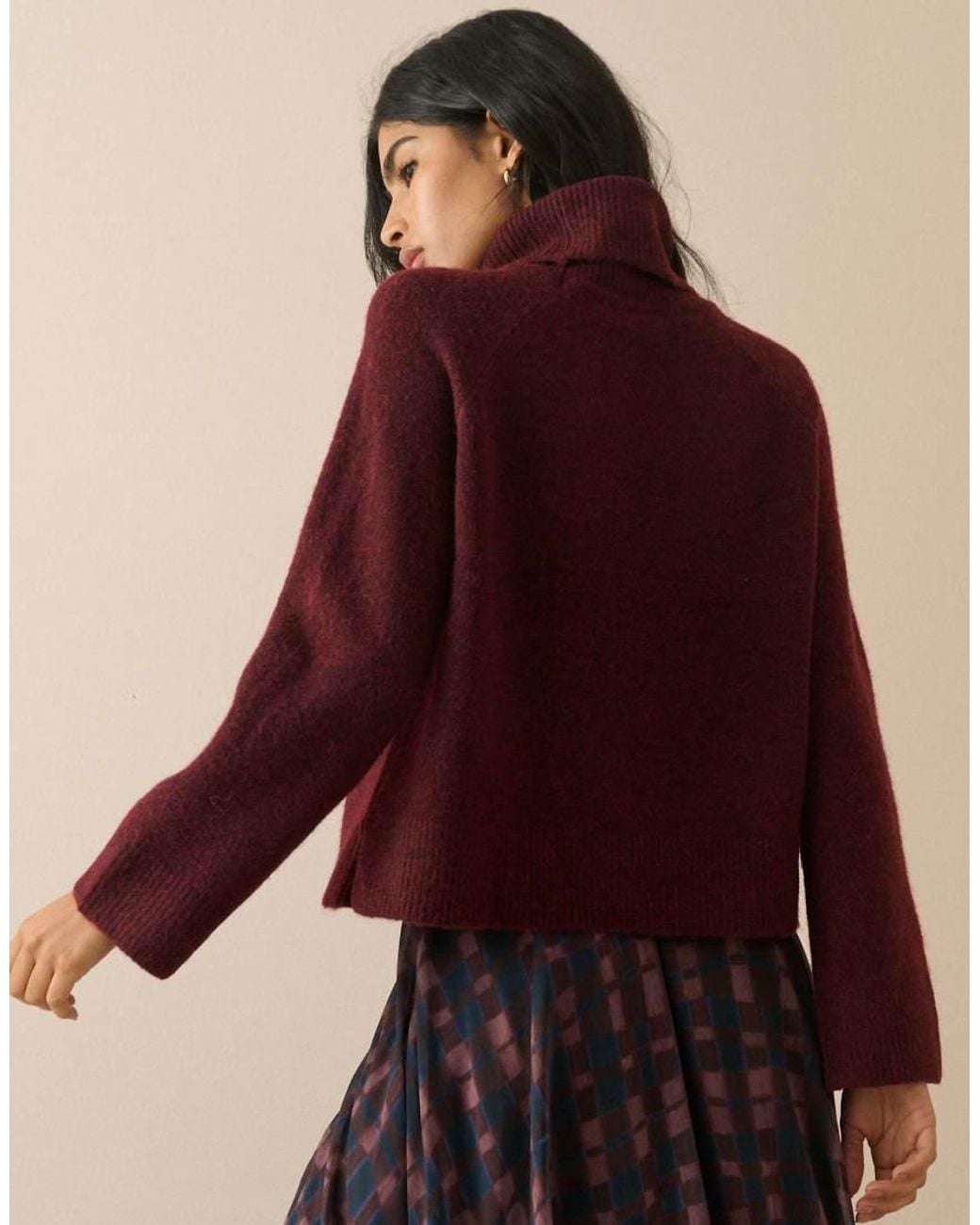 Nobody's Child Red Roll-Neck Oversized Jumper