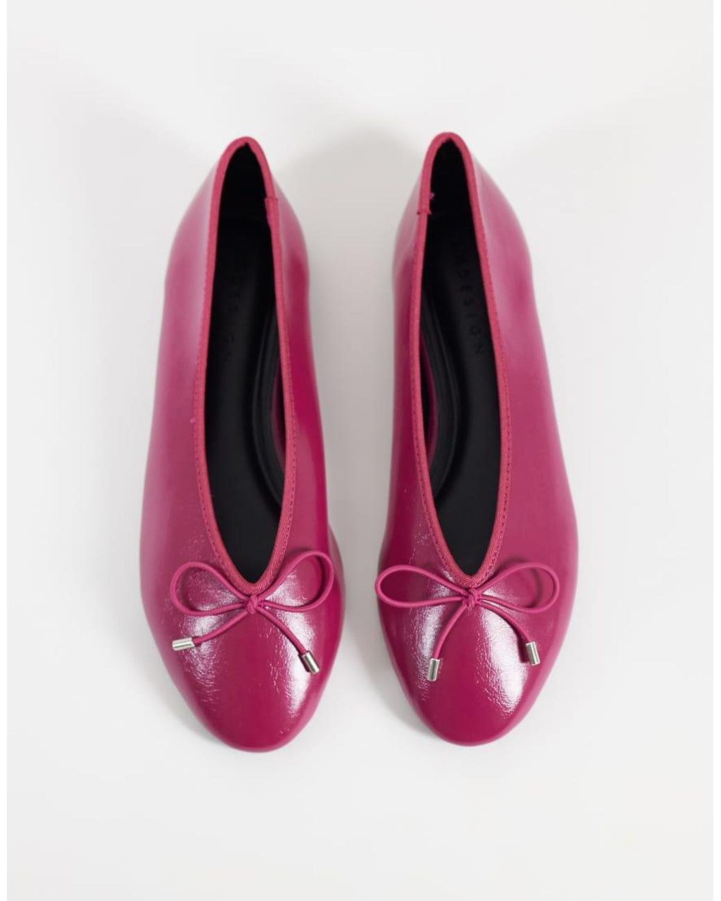ASOS Purple Lola Soft Bow Detail Ballet Flats