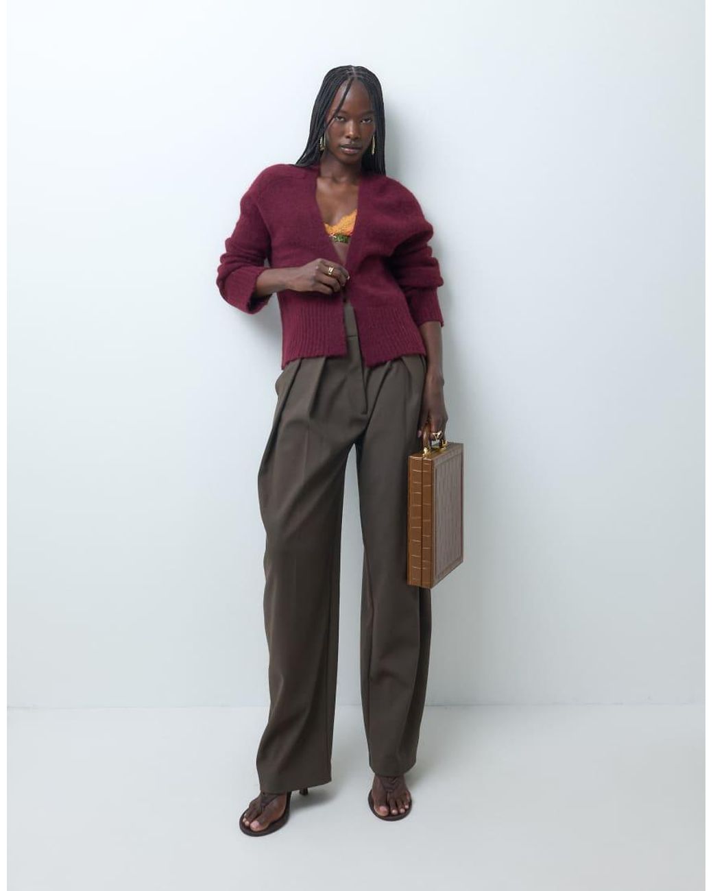 ASOS Purple Edge To Edge Cardigan