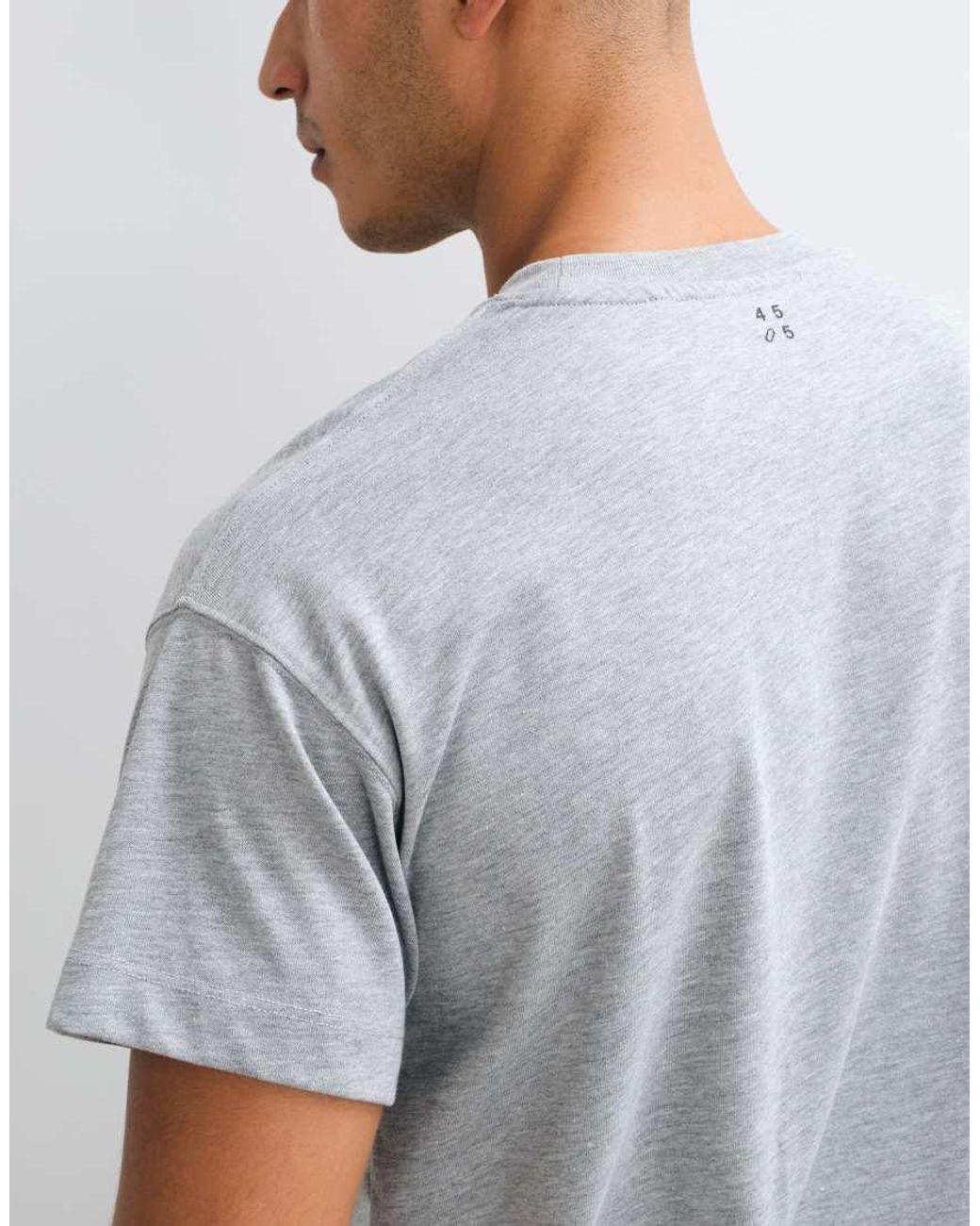 4505 Gray Icon Heavyweight Cotton Shrunken Boxy Fit T-shirt With Quick Dry Finish for men