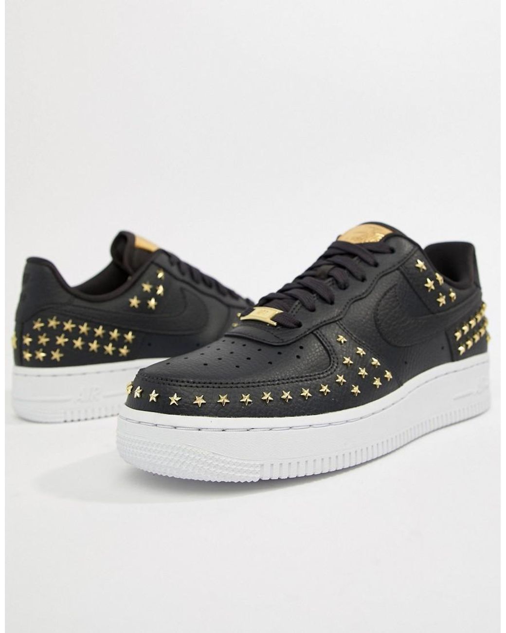 Zapatillas negras con tachuelas Air Force 1 Nike de color Negro | Lyst