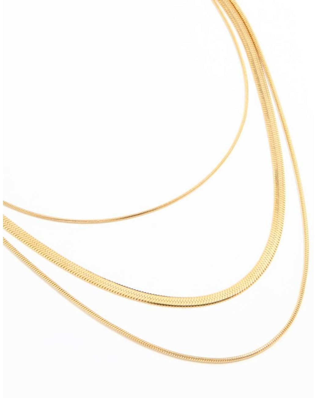 Lovisa Metallic Waterproof Plated Stainless Steel Chain Layered Necklace