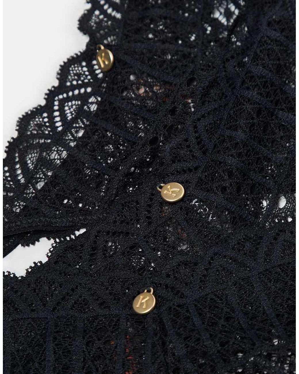KBX Black Lace 3 Pack Lingerie Thong