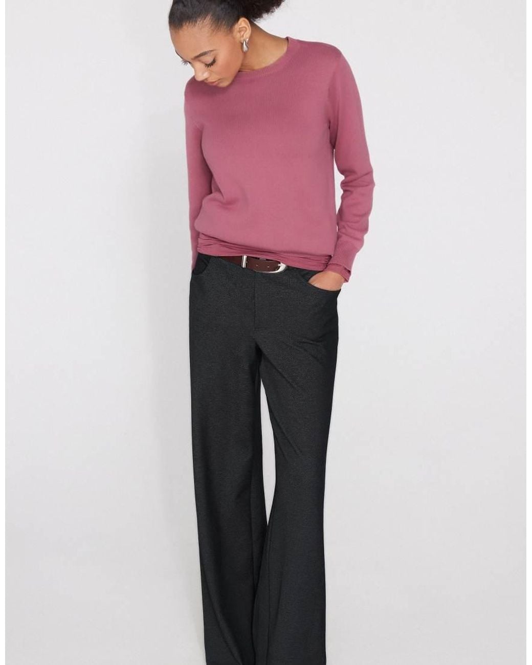 Tezenis Pink Fully-Fashioned Round Neck Jumper