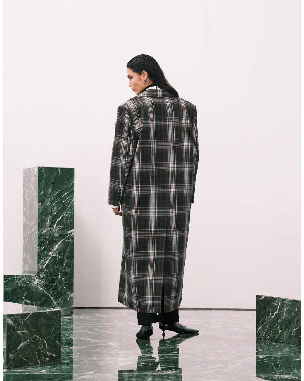 ASOS Multicolor Long Line Double Breasted Jacket