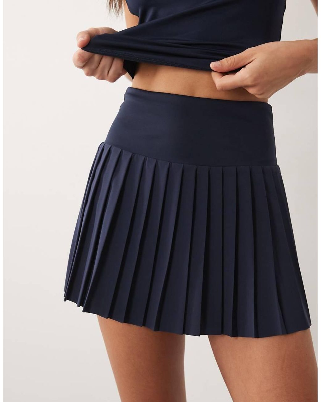 4505 Blue Active Pleated Tennis Skirt With Inner Short
