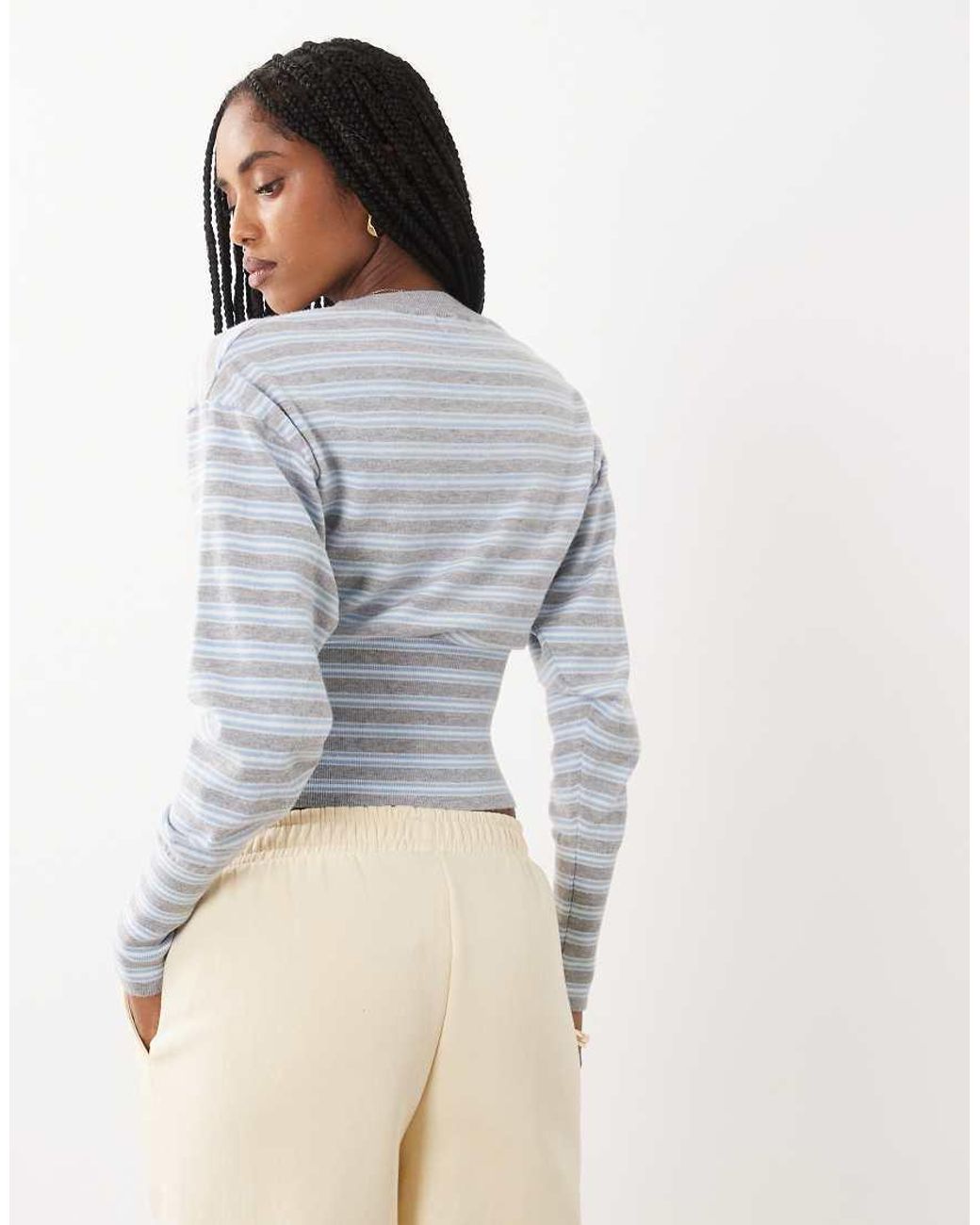 Cotton On Gray Sara Button Cardigan
