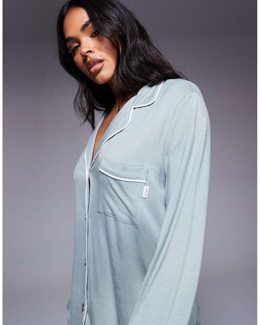 DKNY Blue Top And Pant Pyjama Set
