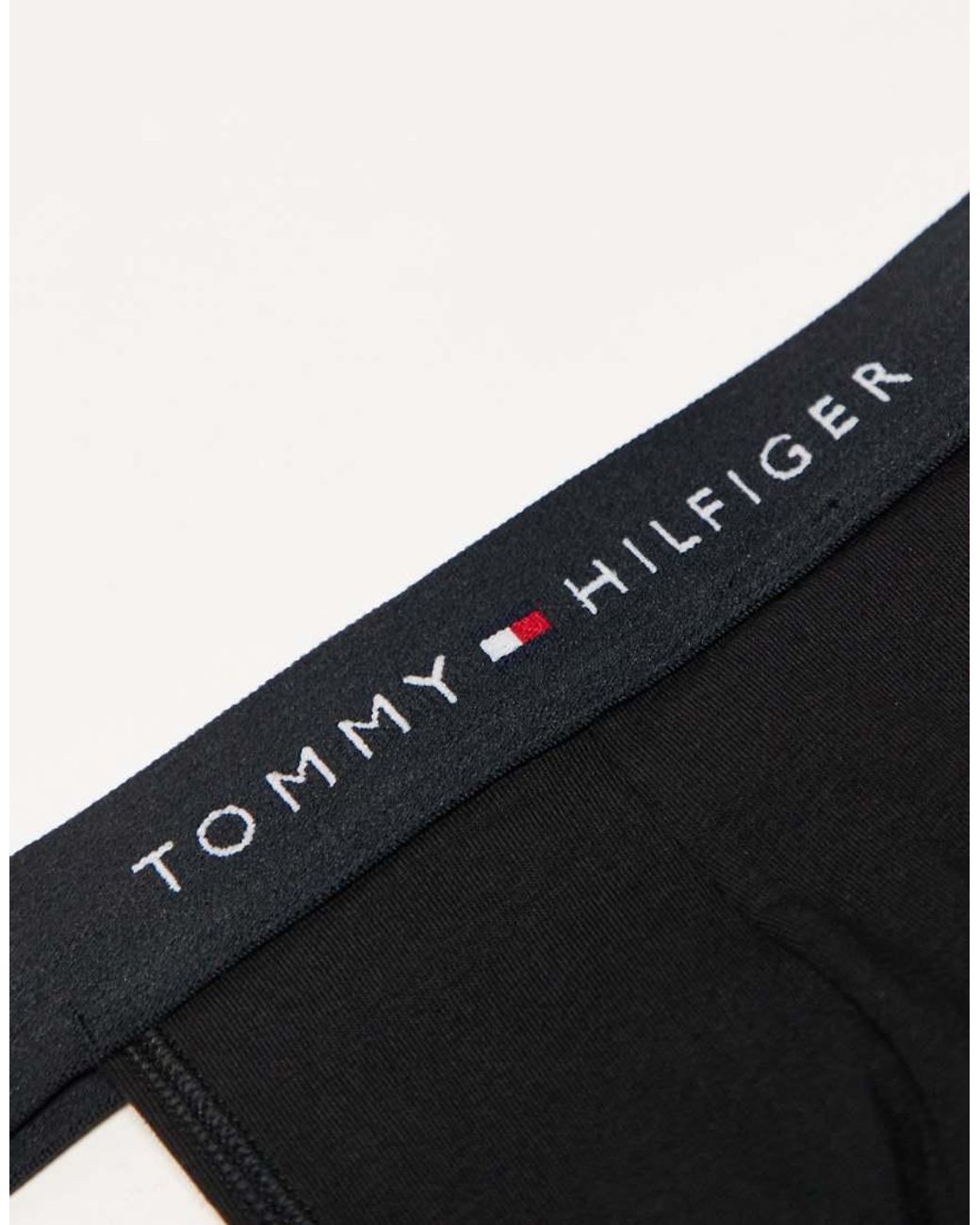 Tommy Hilfiger Black Signature Cotton 3 Pack Jockstraps for men