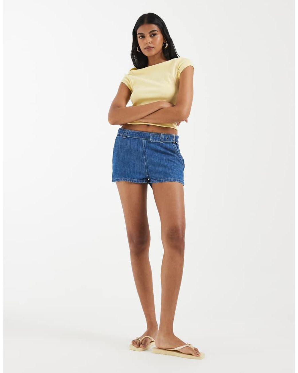ASOS Blue Denim Micro Short