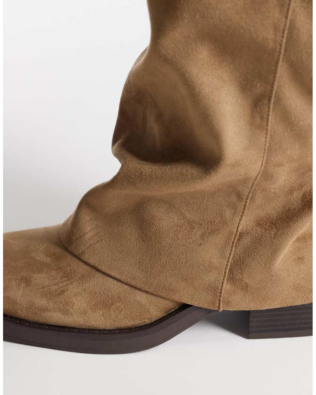 ASOS Natural Curve Carrie Fold Over Slouch Boot