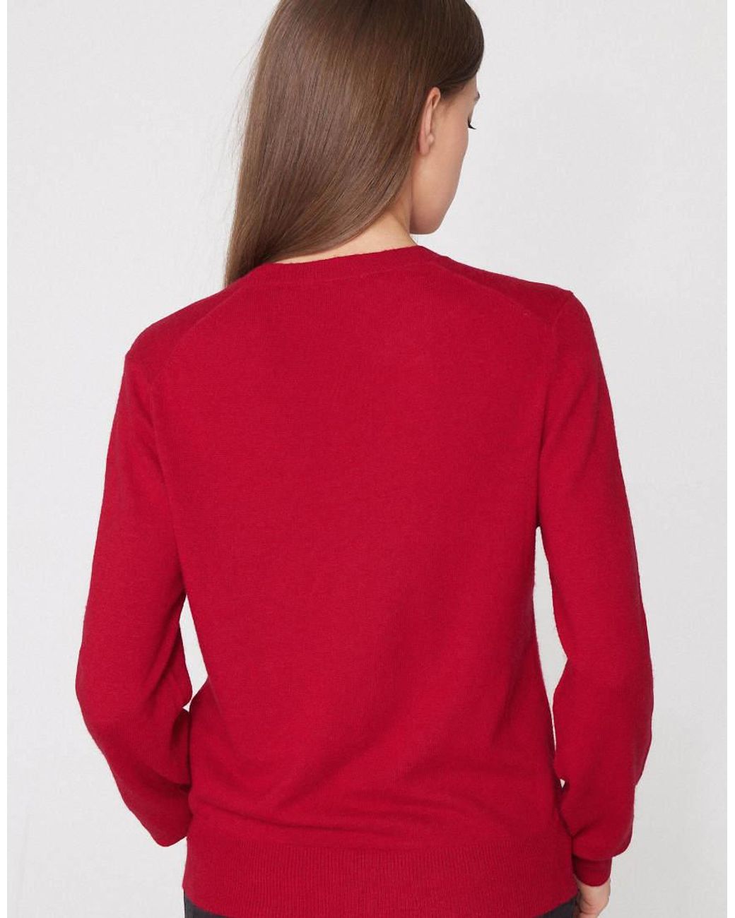Tezenis Red Long Sleeve Round-Neck Heavy Sweater