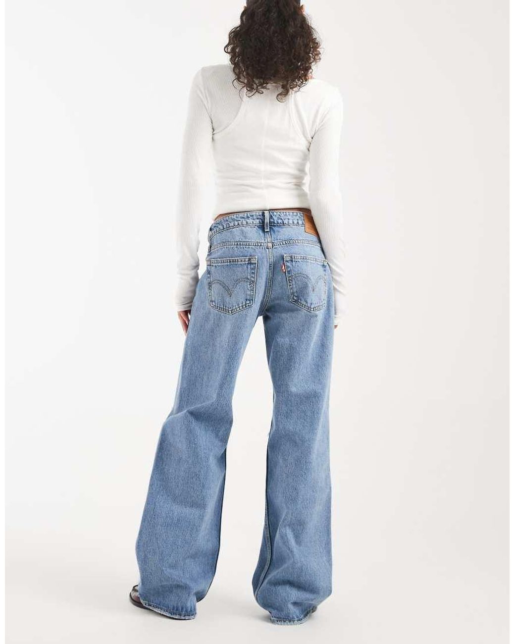 Levi's Blue Low Loose Jeans With Rips