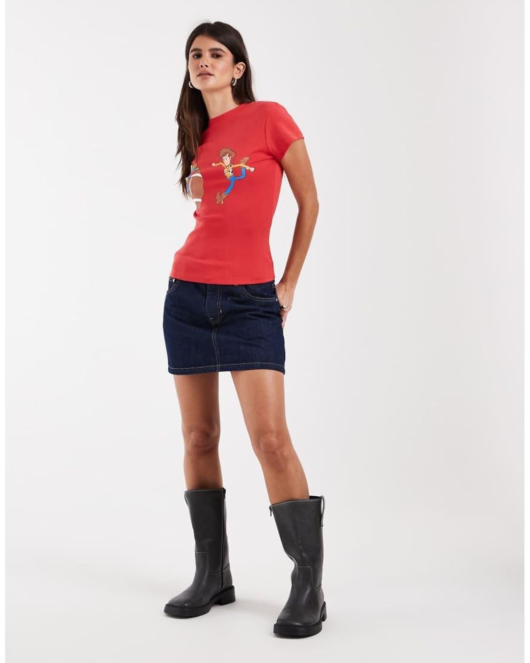 ASOS Red Disney Pixar Baby Tee With Toy Story Print